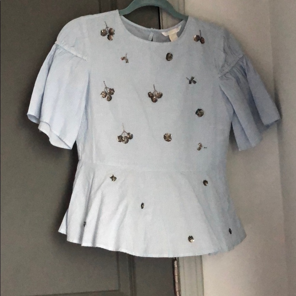 Light blue blouse
